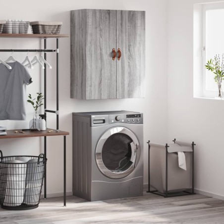 vidaXL Armario de pared gris Sonoma 69,5x34x90 cm