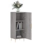 vidaXL Aparador madera de ingeniería gris Sonoma 34,5x34x90 cm vidaXL Aparador madera de ingeniería gris Sonoma 34,5x34x90 cm