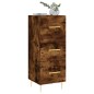 vidaXL Aparador madera de ingeniería roble ahumado 34,5x34x90 cm vidaXL Aparador madera de ingeniería roble ahumado 34,5x34x90 cm