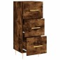 vidaXL Aparador madera de ingeniería roble ahumado 34,5x34x90 cm vidaXL Aparador madera de ingeniería roble ahumado 34,5x34x90 cm
