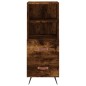 vidaXL Aparador madera de ingeniería roble ahumado 34,5x34x90 cm vidaXL Aparador madera de ingeniería roble ahumado 34,5x34x90 cm