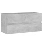 vidaXL Mueble con lavabo madera de ingeniería gris hormigón vidaXL Mueble con lavabo madera de ingeniería gris hormigón