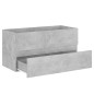 vidaXL Mueble con lavabo madera de ingeniería gris hormigón vidaXL Mueble con lavabo madera de ingeniería gris hormigón