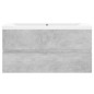vidaXL Mueble con lavabo madera de ingeniería gris hormigón vidaXL Mueble con lavabo madera de ingeniería gris hormigón
