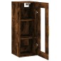 vidaXL Armario de pared roble ahumado 34,5x34x90 cm