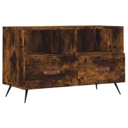 vidaXL Mueble para TV madera contrachapada roble ahumado 80x36x50 cm
