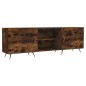 vidaXL Mueble de TV madera de ingeniería roble ahumado 150x30x50 cm vidaXL Mueble de TV madera de ingeniería roble ahumado 150x30x50 cm