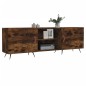 vidaXL Mueble de TV madera de ingeniería roble ahumado 150x30x50 cm vidaXL Mueble de TV madera de ingeniería roble ahumado 150x30x50 cm