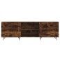 vidaXL Mueble de TV madera de ingeniería roble ahumado 150x30x50 cm vidaXL Mueble de TV madera de ingeniería roble ahumado 150x30x50 cm