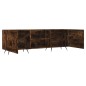vidaXL Mueble de TV madera de ingeniería roble ahumado 150x30x50 cm vidaXL Mueble de TV madera de ingeniería roble ahumado 150x30x50 cm