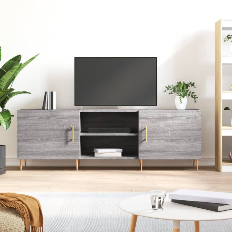 vidaXL Mueble para TV madera de ingeniería gris Sonoma 150x30x50 cm vidaXL Mueble para TV madera de ingeniería gris Sonoma 150x30x50 cm