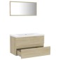 vidaXL Juego de muebles de baño madera de ingeniería roble Sonoma vidaXL Juego de muebles de baño madera de ingeniería roble Sonoma
