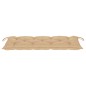 vidaXL Banco de jardín madera maciza de teca con cojín beige 120 cm vidaXL Banco de jardín madera maciza de teca con cojín beige 120 cm