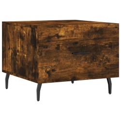 vidaXL Mesa de centro madera contrachapada roble ahumado 50x50x40 cm