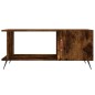 vidaXL Mesa de centro madera contrachapada roble ahumado 90x50x40 cm