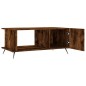 vidaXL Mesa de centro madera contrachapada roble ahumado 90x50x40 cm