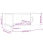 vidaXL Mesa de centro madera contrachapada roble ahumado 90x50x40 cm