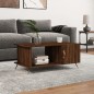 vidaXL Mesa de centro madera contrachapada roble marrón 90x50x40 cm vidaXL Mesa de centro madera contrachapada roble marrón 90x50x40 cm
