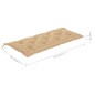 vidaXL Banco de jardín madera maciza de teca con cojín beige 120 cm vidaXL Banco de jardín madera maciza de teca con cojín beige 120 cm