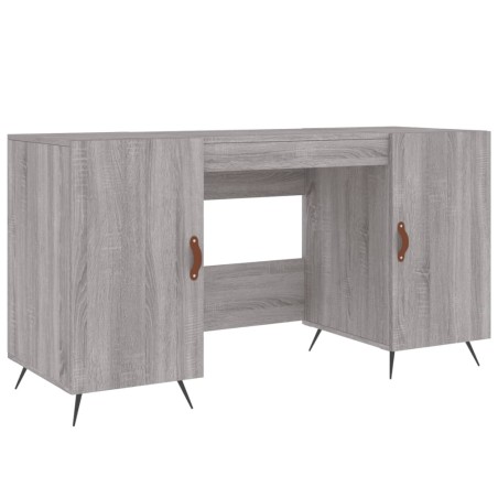 vidaXL Escritorio madera de ingeniería gris Sonoma 140x50x75 cm