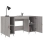 vidaXL Escritorio madera de ingeniería gris Sonoma 140x50x75 cm