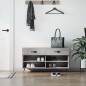 vidaXL Banco zapatero madera de ingeniería gris Sonoma 102x35x55 cm vidaXL Banco zapatero madera de ingeniería gris Sonoma 102x35x55 cm