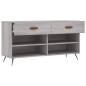 vidaXL Banco zapatero madera de ingeniería gris Sonoma 102x35x55 cm vidaXL Banco zapatero madera de ingeniería gris Sonoma 102x35x55 cm