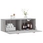 vidaXL Armario de pared madera ingeniería gris Sonoma 100x36,5x35 cm vidaXL Armario de pared madera ingeniería gris Sonoma 100x36,5x35 cm