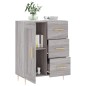 vidaXL Aparador de madera de ingeniería gris Sonoma 69,5x34x90 cm