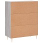 vidaXL Aparador de madera de ingeniería gris Sonoma 69,5x34x90 cm