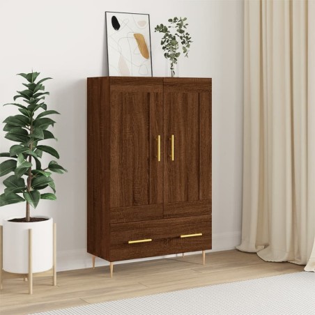 vidaXL Aparador alto madera de ingeniería roble marrón 69,5x31x115 cm