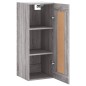 vidaXL Armario de pared madera de ingeniería gris Sonoma 34,5x34x90 cm