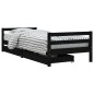 vidaXL Estructura cama infantil y cajones madera pino negro 90x190 cm vidaXL Estructura cama infantil y cajones madera pino negro 90x190 cm
