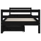 vidaXL Estructura cama infantil y cajones madera pino negro 90x190 cm vidaXL Estructura cama infantil y cajones madera pino negro 90x190 cm