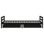 vidaXL Estructura cama infantil y cajones madera pino negro 90x190 cm vidaXL Estructura cama infantil y cajones madera pino negro 90x190 cm