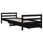 vidaXL Estructura cama infantil y cajones madera pino negro 90x190 cm vidaXL Estructura cama infantil y cajones madera pino negro 90x190 cm