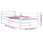 vidaXL Estructura cama infantil y cajones madera pino negro 90x190 cm vidaXL Estructura cama infantil y cajones madera pino negro 90x190 cm