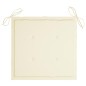 vidaXL Sillas de jardín 2 uds madera maciza de teca con cojines crema vidaXL Sillas de jardín 2 uds madera maciza de teca con cojines crema
