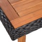 vidaXL Set de comedor de jardín 5 pzas ratán sintético negro y marrón