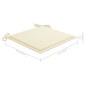 vidaXL Sillas de jardín 2 uds madera maciza de teca con cojines crema vidaXL Sillas de jardín 2 uds madera maciza de teca con cojines crema