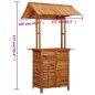 vidaXL Mesa de bar jardín con tejado madera de acacia 113x106x217 cm vidaXL Mesa de bar jardín con tejado madera de acacia 113x106x217 cm