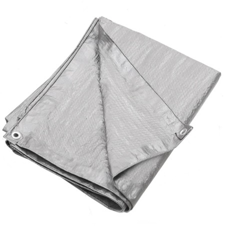 vidaXL Lona HDPE gris 90 g/m² 6x10 m