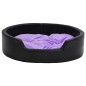 vidaXL Cama perros felpa y cuero sintético negro morado 99x89x21 cm vidaXL Cama perros felpa y cuero sintético negro morado 99x89x21 cm