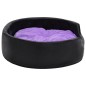 vidaXL Cama perros felpa y cuero sintético negro morado 99x89x21 cm vidaXL Cama perros felpa y cuero sintético negro morado 99x89x21 cm