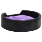 vidaXL Cama perros felpa y cuero sintético negro morado 99x89x21 cm vidaXL Cama perros felpa y cuero sintético negro morado 99x89x21 cm