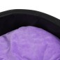 vidaXL Cama perros felpa y cuero sintético negro morado 99x89x21 cm vidaXL Cama perros felpa y cuero sintético negro morado 99x89x21 cm