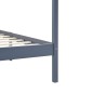 vidaXL Estructura de cama con dosel madera maciza pino gris 140x200 cm