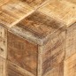 vidaXL Mesas de centro 2 pzas diseño de bloque madera mango rugosa