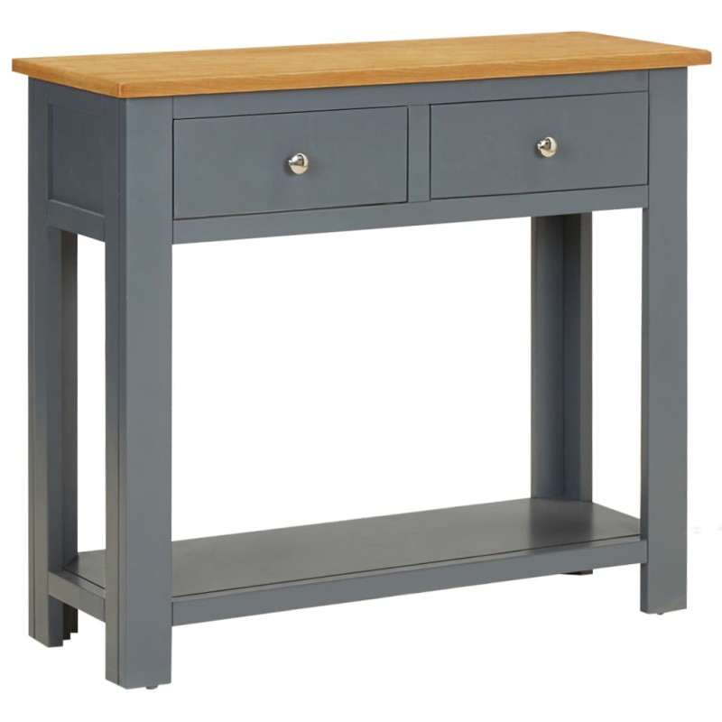 vidaXL Mesa consola de madera maciza de roble 83x30x73 cm vidaXL Mesa consola de madera maciza de roble 83x30x73 cm