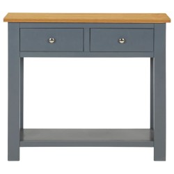 vidaXL Mesa consola de madera maciza de roble 83x30x73 cm 